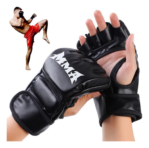 Guantes De Boxeo Con Entrenamiento De Medio Dedo Kickboxing