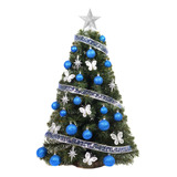 Arbol De Navidad Xl 1,00 Mts + Kit 30 Pzas  Azul - Sheshu