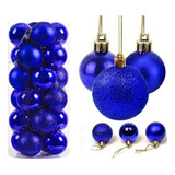 Adornos De Navidad Esferas Navideñas 5cm X36 Bolas - Sheshu Color Azul