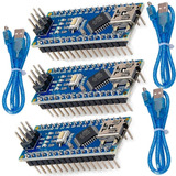 3 Piezas Nano Placa Compatible Con Ide Arduino + Cable Usb