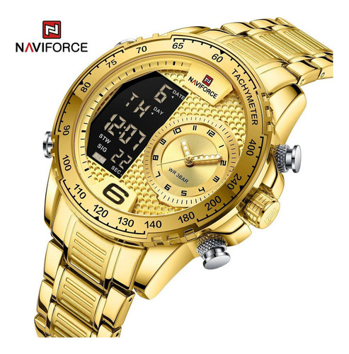 Relógio Luminoso Impermeável Masculino Naviforce Luxury