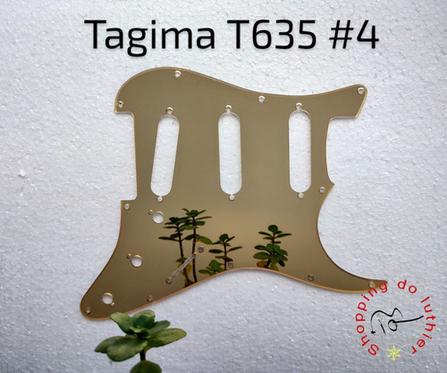Escudo Guitarra Tagima T635 Espelho Dourado
