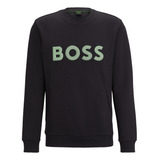 Sudadera Boss Para Hombre En Algodón Con Logo Bordado