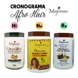 Cronograma Capilar Afro Hair Maycrene 3x1kg Profissional