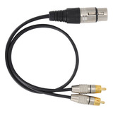 1 Hembra A 2 Macho Cable Divisor De Audio Xlr Enchufes Rca