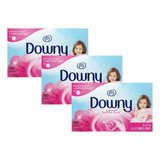 3 Lenço Com 120 Folhas Downy Amaciante Para Secadora