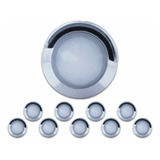 Set De 10 Plafones De Botón 2 Leds Luz Azul / Roja Tunelight