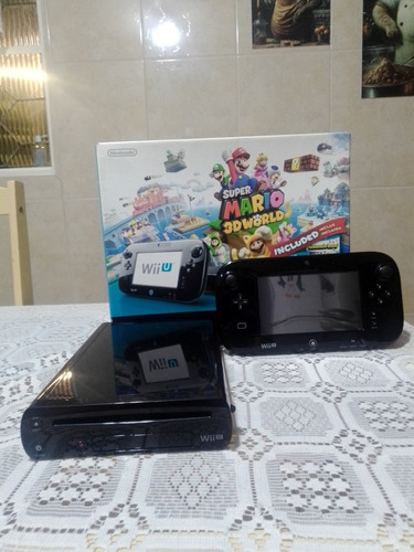 Console Wii U 32gb Versão Super Mario 3d World Completo Com 15 Jogos Mídia Física E Zelda Botw Na Memória 