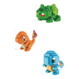 Figuras Pokémon Trio De Inicio, Nanoblocks, Regalo+