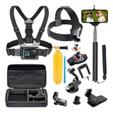 Kit Acessórios E Suportes P/ Gopro Hero 4 5 6 Black Presilha