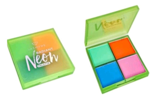 Paleta De Sombras Neon  Radiant Jasmyne 4 Cores 