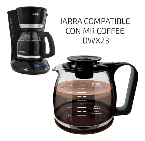 Jarra 15 Tazas Compatible Con Mr Coffee Dwx23