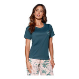 Pijama Mujer Tropical Hawái Juvenil Blusa Pantalón Multiuso