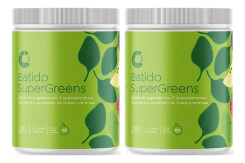 Batido Supergreens Pack 2 Frascos Cascara Foods Dietafitness