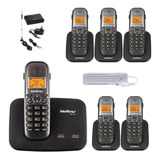 Kit Telefone Sem Fio Ts 5150 Com 5 Ramal Bina E Entrada Chip