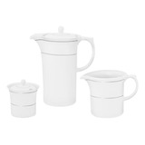 Conjunto De Café 3 Peças Oxford Flamingo Diamond Cor Branco