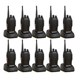 10 Rádios Comunicador Freqüência Canais 16ch Vhf/uhf C/ Fone