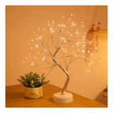 Lámpara De Mesa Led Decorativa De Árbol Aliment. Usb/a Pilas