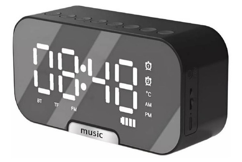 Radio Reloj Parlante Bluetooth Y Espejo Despertador Digital