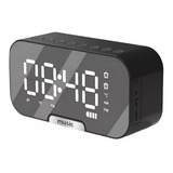 Radio Reloj Parlante Bluetooth Y Espejo Despertador Digital