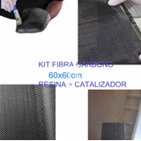 Kit Fibra De Carbono 60cmx60cm Resina + Catalizador