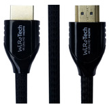 Cable Hdmi Negro De 15 Pies - Listo Para Hdmi (4k, 60hz, Hdr) - Cable Trenzado - Alta Velocidad De 18 Gbps - Conectores 