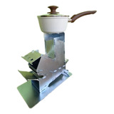 Fogão De Lenha Portátil Pequen Tipo Rocket Stove Desmontável