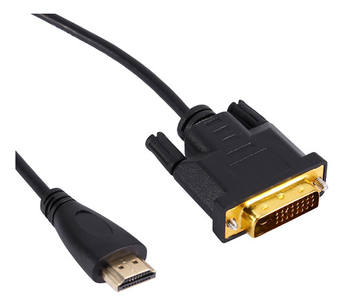 Cable Adaptador De Monitor Macho Hdmi A Dvi, Color Dorado, 1