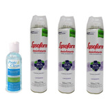 Kit 3 Lysoform Spray Desinfetante Lavanda + Gel 70º Bolso