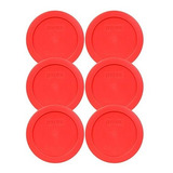 Tapas Para Recipientes De Alimentos Color Rojo Plastico 6 Pz