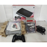 Playstation 3 Ps3 Super Slim Cech-4000b 250g Completo Na Caixa Em Ótimo Estado E 6 Jogos (com Vídeo Do Funcionamento).