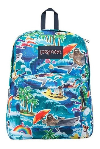 Mochila Jansport Superbreak Multi Wet Mar Animales Kaiman