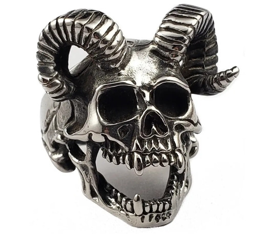 Anillo Calavera Demonio Acero Inoxidable Hombre