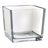 Kit 10 Vaso Castiçal De Vidro Quadrado Para Vela Decoração
