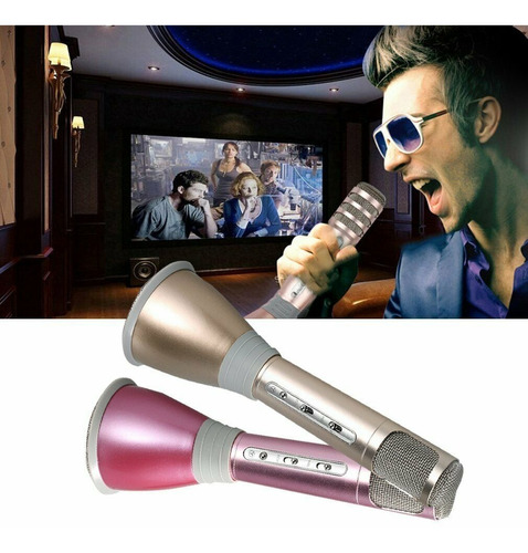 Microfono Inalambrico Karaoke Bocina Bluetooth Mp3 Celular K