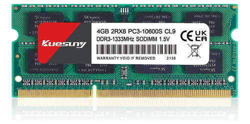 Memoria Ram Kuesuny 4gb Ddr3 1333mhz Sodimm Pc3-10600 Laptop