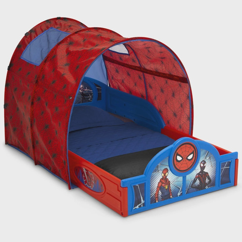 Cama Camita Infantil Area De Juegos Con Toldo Spiderman