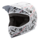 Capacete Moto Modelo Infantil Para Criança Tamanho 54 Cor Branco