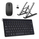 Teclado E Mouse Slim + Suporte Para Notebook Lenovo Ideapad 