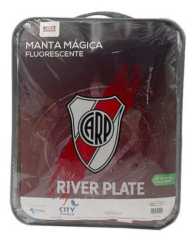 Frazada Manta Luminosa Flannel River Plate 1 1/2 Plaza