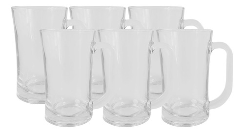 Chop Jarro Vaso Cervecero Vidrio 300ml X6 Unidades