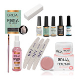 Kit Alongamento De Unha Fibra De Vidro Brilia Nails 11 Ítens