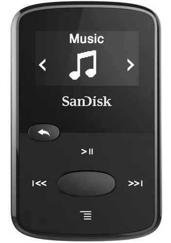 Mp3 Player Sandisk Clip Jam 8gb Rádio Fm Entrada Micro Sdhc Cor Preto