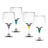 Set 4 Copas Colores Vidrio - Cristar