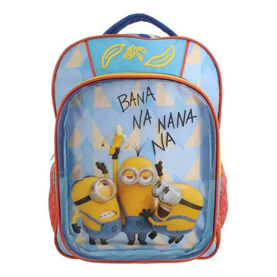 Mochila Escolar Ruz Minions Niño 3d Hardshell Pack Azul Minions