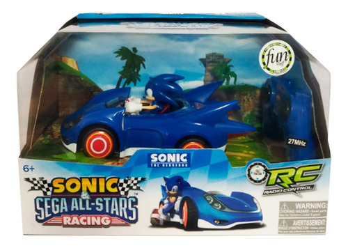 Sonic Sega Carro Con Sonic Y Radio Control Remoto Original