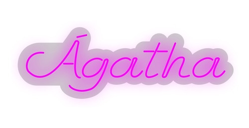 Neon Led Em Acrílico Personalizado - Ágatha - 0,60 X 0,20