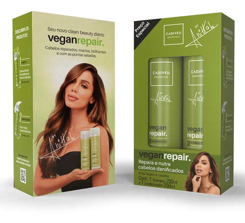 Shampoo E Condicionador Vegan Repair Cadiveu Reparação Total