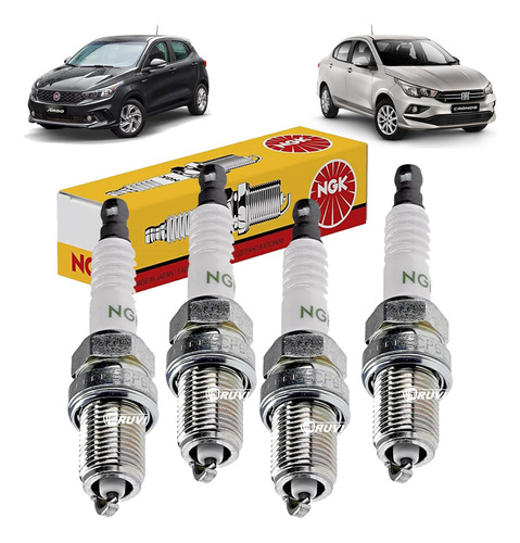 Kit 4x Bujias Originales Ngk Fiat Cronos Argo 1.3 Drive