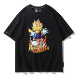 Playera De Manga Corta De Algodón Puro Pikachu Vegeta Demon